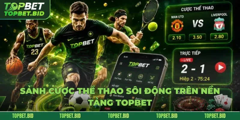 Sảnh cược thể thao sôi động trên nền tảng TOPBET